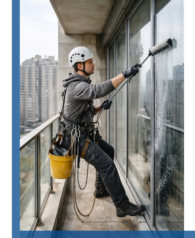 Профессиональная мойка балконного остекления в Нефтекамске