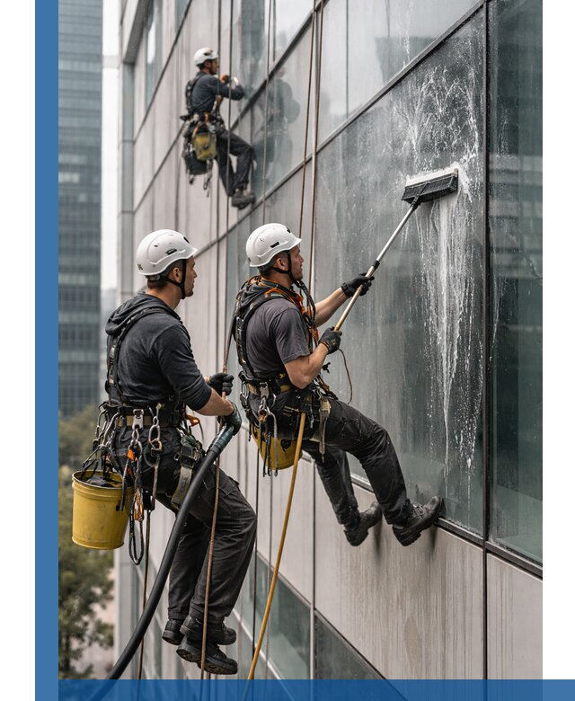 Профессиональная высотная мойка фасадов зданий в Нефтекамске