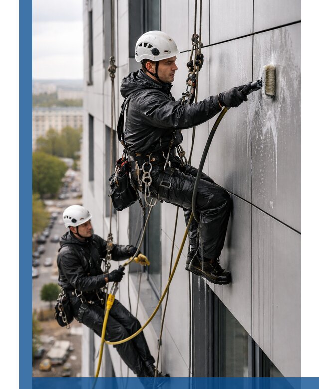 Профессиональная мойка фасада из композита в Нефтекамске