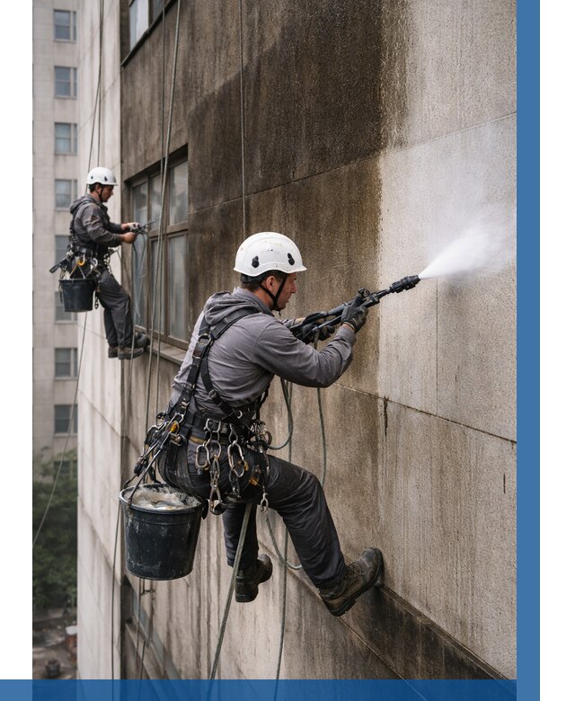 Очистка фасада от копоти в Нефтекамске от 257 р. | ВЫСОТНИК-Нтк