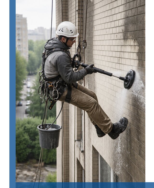 Очистка фасада от копоти в Нефтекамске профессионально и безопасно