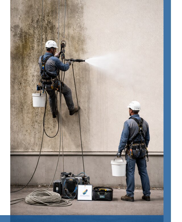 Очистка фасада от плесени в Нефтекамске от 308 р. | ВЫСОТНИК-Нтк