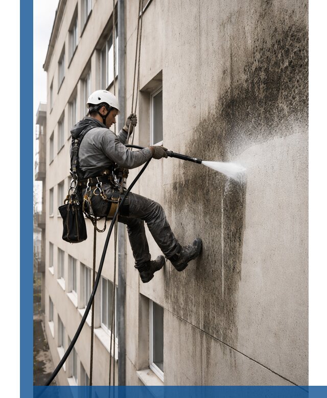 Профессиональная очистка фасадов от плесени в Нефтекамске