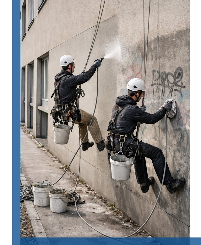 Антиграффити покрытие фасада с защитой от надписей в Нефтекамске