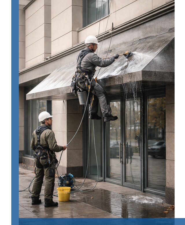 Профессиональная мойка козырьков и навесов в Нефтекамске