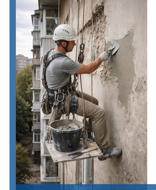 Восстановление фасадной штукатурки в Нефтекамске с гарантией качества