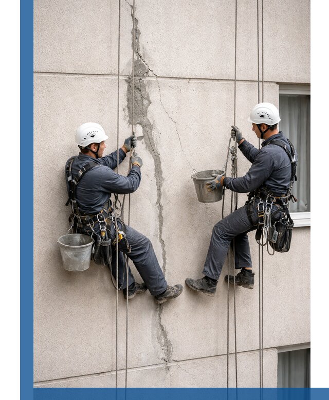 Заделка трещин на фасаде в Нефтекамске с гарантийным ремонтом