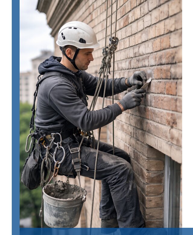 Качественный ремонт кирпичной кладки фасада в Нефтекамске с гарантией