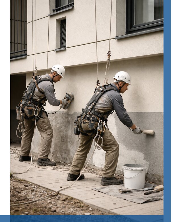 Окраска цоколя здания в Нефтекамске от 462 р. под ключ | ВЫСОТНИК-Нтк