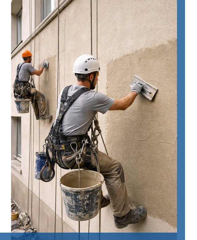 Декоративная штукатурка фасада в Нефтекамске от 1232 р. | ВЫСОТНИК-Нтк