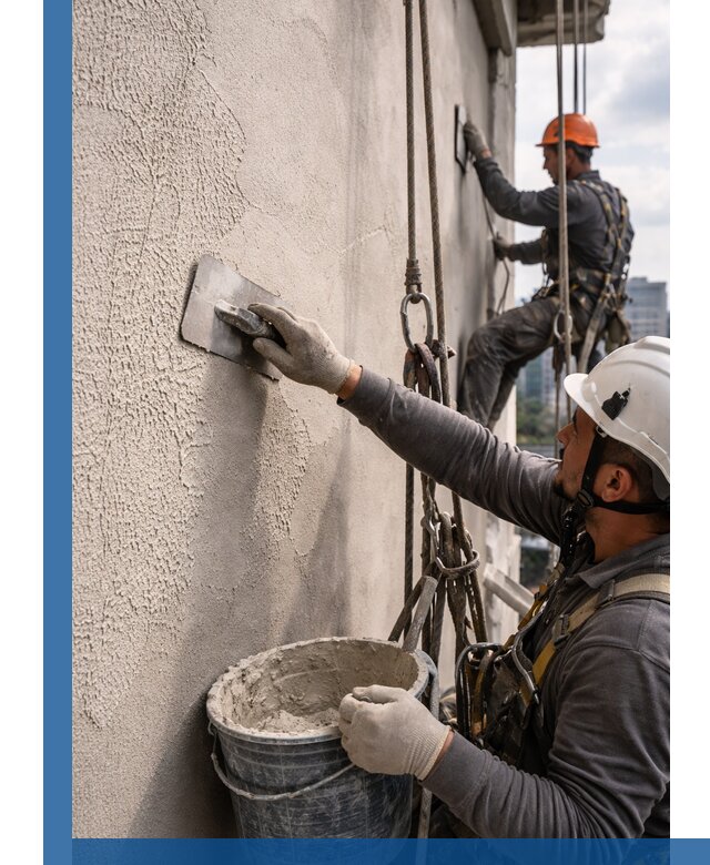 Декоративная штукатурка фасада с утеплением и защитой в Нефтекамске