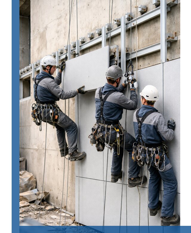 Монтаж вентилируемого фасада в Нефтекамске под ключ с гарантией качества