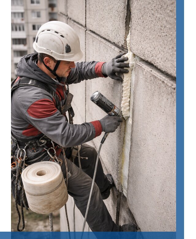 Утепление межпанельных швов в Нефтекамске от 719 р. | ВЫСОТНИК-Нтк