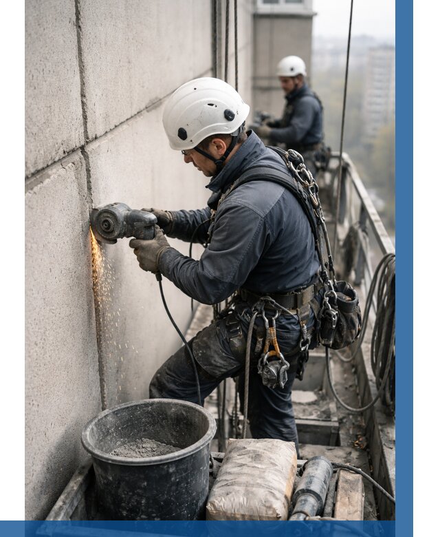 Штробление межпанельных швов в Нефтекамске от 1232 р. | ВЫСОТНИК-Нтк