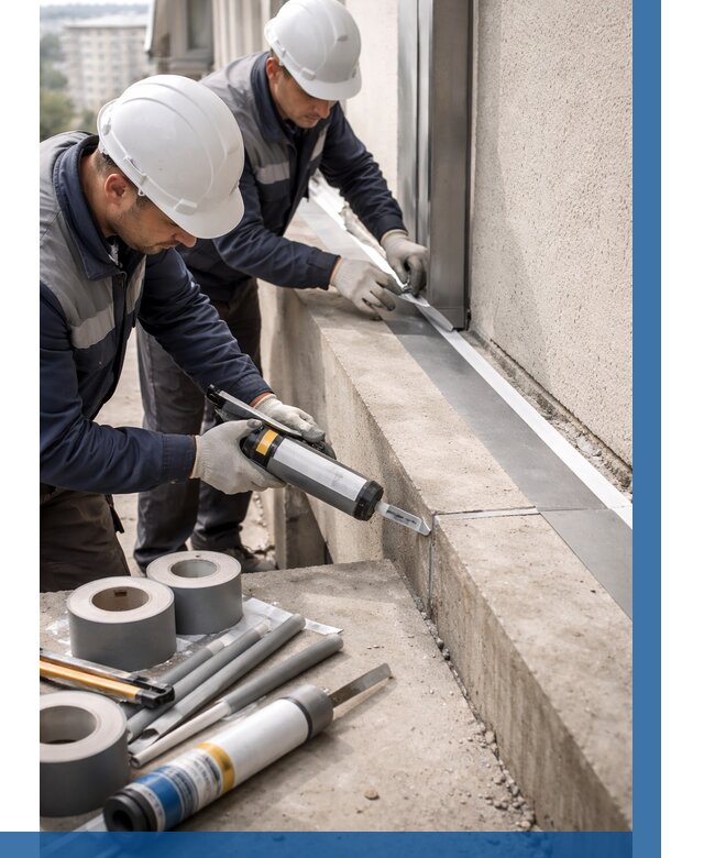 Герметизация примыкания балкона в Нефтекамске от 4621 р. | ВЫСОТНИК-Нтк