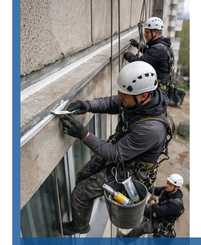 Герметизация примыкания балкона в Нефтекамске под ключ с гарантией