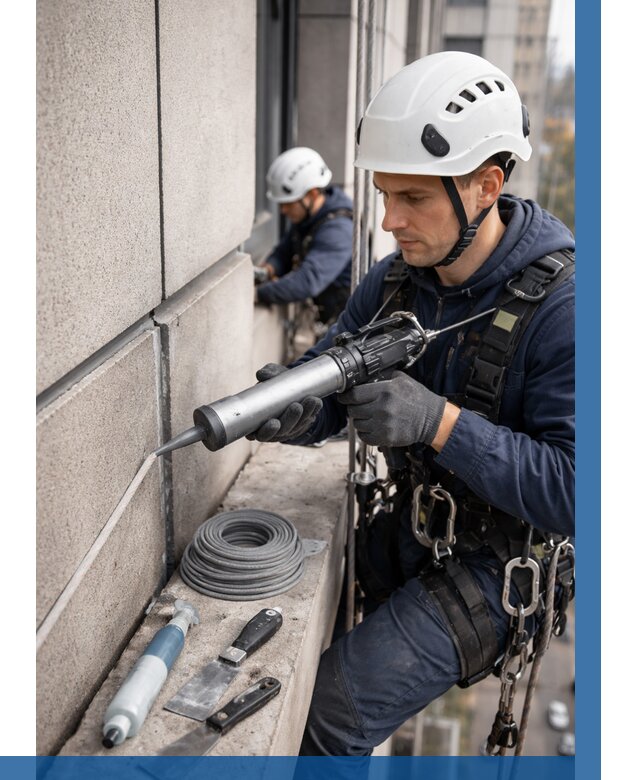 Герметизация деформационных швов фасада в Нефтекамске от 719 | ВЫСОТНИК-Нтк