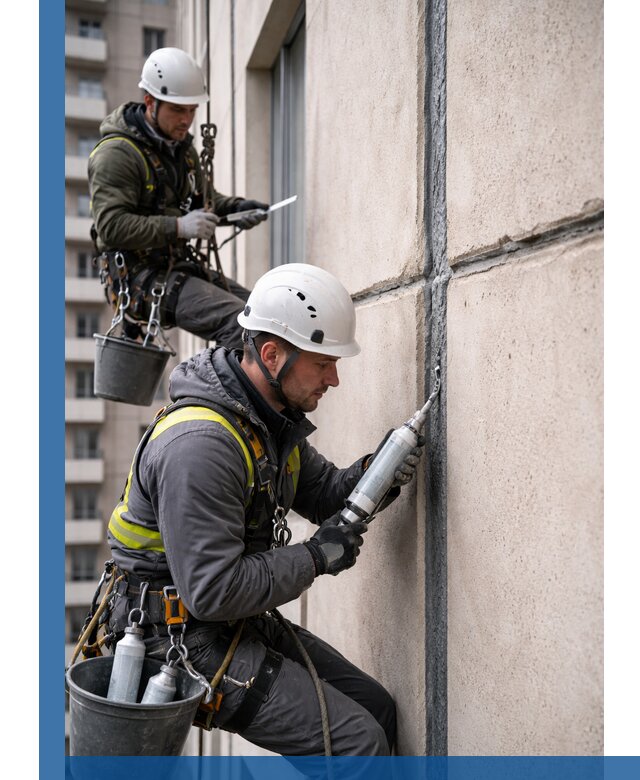 Герметизация деформационных швов фасада в Нефтекамске качественно