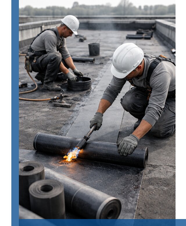 Ремонт рулонной кровли в Нефтекамске герметизация и восстановление