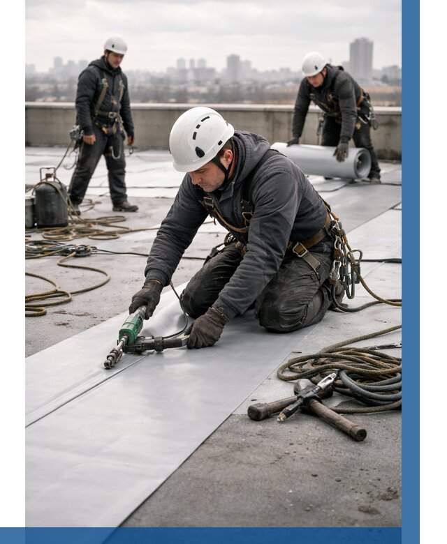 Ремонт мембранной кровли в Нефтекамске от 1848 р./м2 | ВЫСОТНИК-Нтк