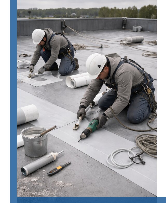 Ремонт мембранной кровли в Нефтекамске качественно и с гарантией