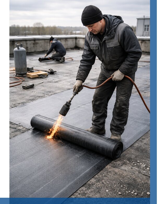 Ремонт наплавляемой кровли в Нефтекамске от 719 р. | ВЫСОТНИК-Нтк