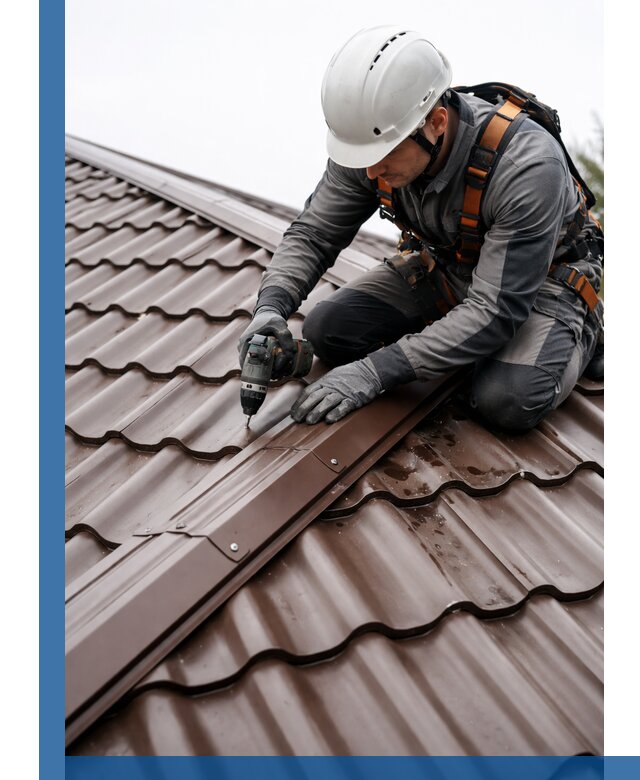 Ремонт металлочерепицы на крыше в Нефтекамске профессионально