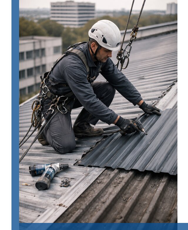 Ремонт профнастила на кровле в Нефтекамске, работы под ключ