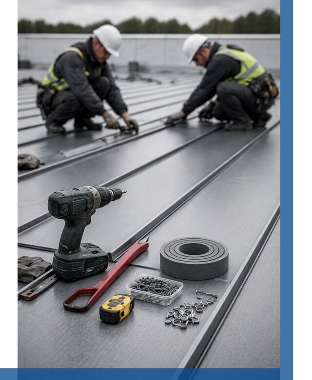 Монтаж фальцевой кровли в Нефтекамске от 1848 р. | ВЫСОТНИК-Нтк