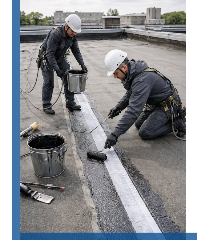 Гидроизоляция кровли мастикой в Нефтекамске надежная защита