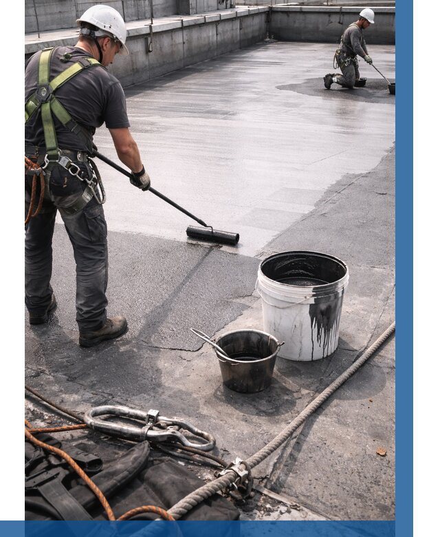 Гидроизоляция кровли жидкой резиной в Нефтекамске от 513 р. | ВЫСОТНИК-Нтк