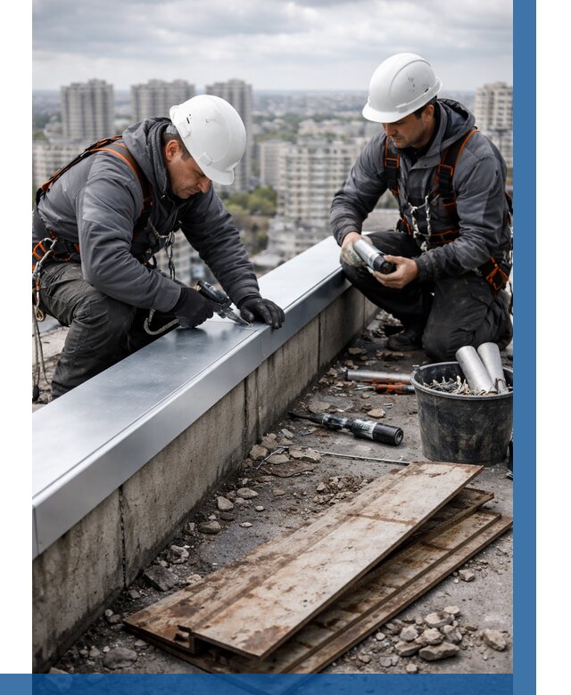 Замена парапетных крышек под ключ в Нефтекамске от 1232 р. | ВЫСОТНИК-Нтк