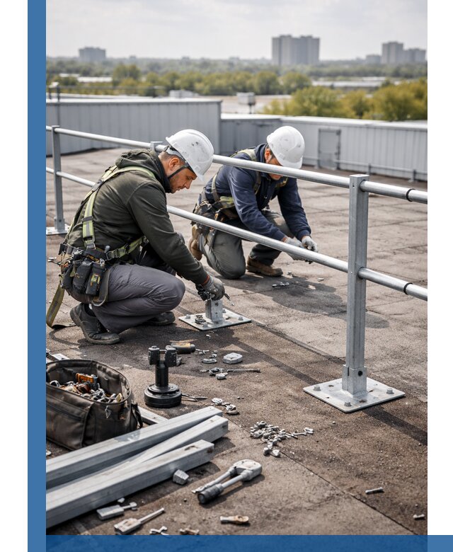 Монтаж кровельного ограждения в Нефтекамске под ключ с гарантией