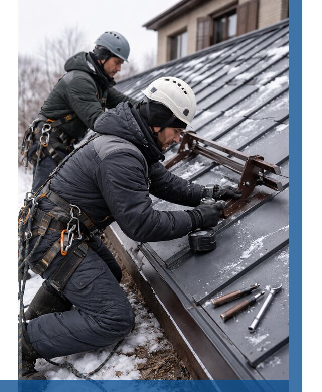 Монтаж снегозадержателей в Нефтекамске от 462 р. | ВЫСОТНИК-Нтк