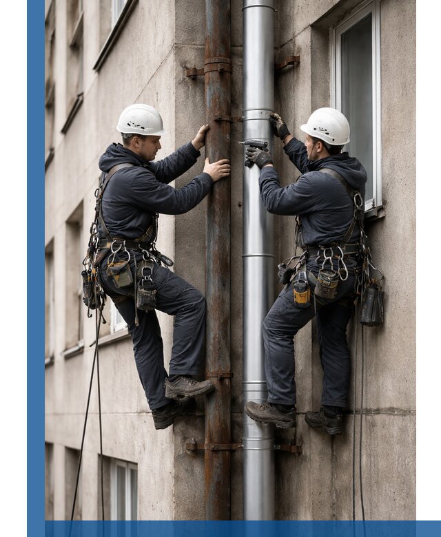 Замена водосточных труб в Нефтекамске: монтаж и демонтаж под ключ