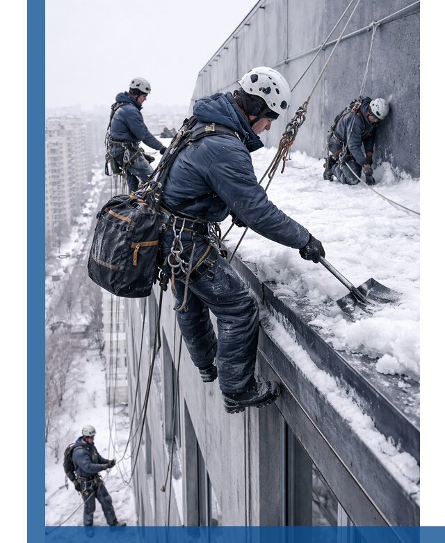 Абонентское обслуживание кровли зимой в Нефтекамске регулярный уход