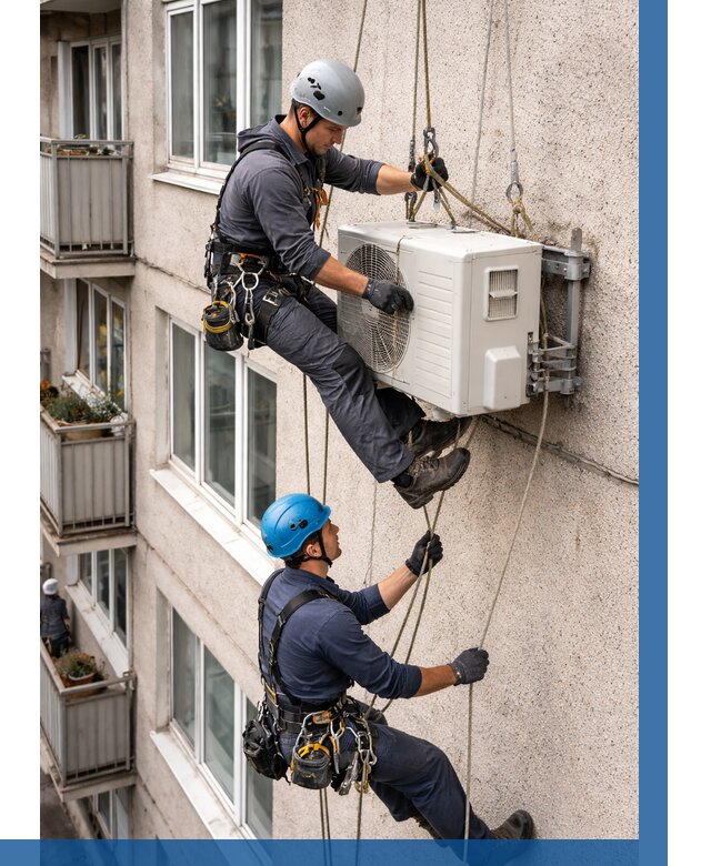 Перенос внешнего блока кондиционера в Нефтекамске от 9241 р.| ВЫСОТНИК-Нтк