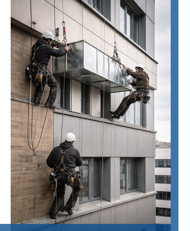 Монтаж воздуховодов на фасаде в Нефтекамске от 1540 р. | ВЫСОТНИК-Нтк