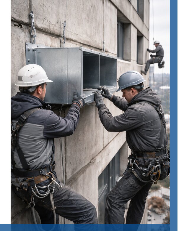 Монтаж вентиляционных коробов в Нефтекамске от 3080 р. | ВЫСОТНИК-Нтк