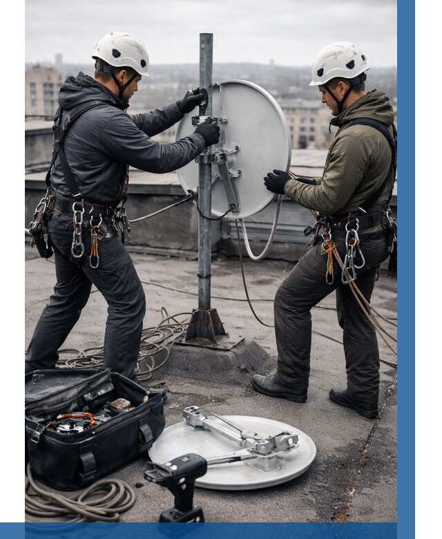 Демонтаж антенн на крыше в Нефтекамске от 4621 р. | ВЫСОТНИК-Нтк