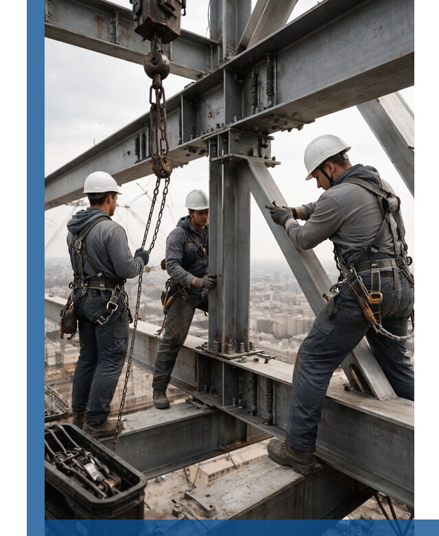 Профессиональный монтаж металлоконструкций на высоте в Нефтекамске