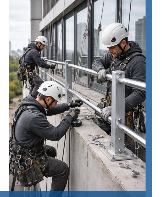 Монтаж ограждений на высоте в Нефтекамске, от 1232 р. | ВЫСОТНИК-Нтк