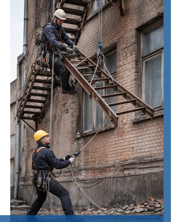 Демонтаж пожарной лестницы в Нефтекамске от 12322 р. | ВЫСОТНИК-Нтк