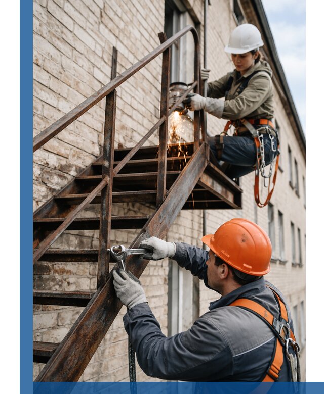 Ремонт и восстановление пожарных лестниц с выездом в Нефтекамске