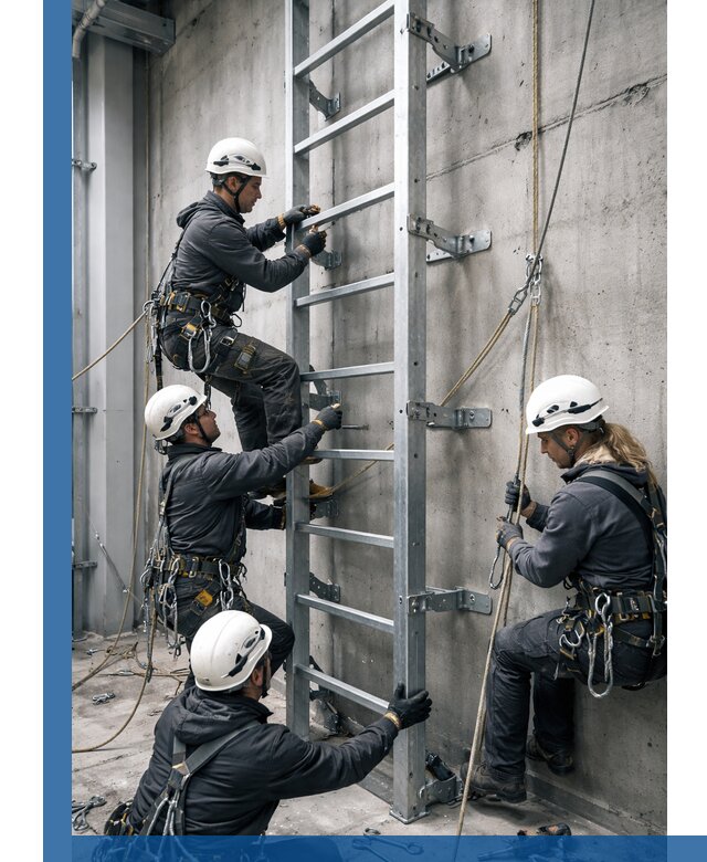 Монтаж металлических лестниц в Нефтекамске под ключ со гарантией