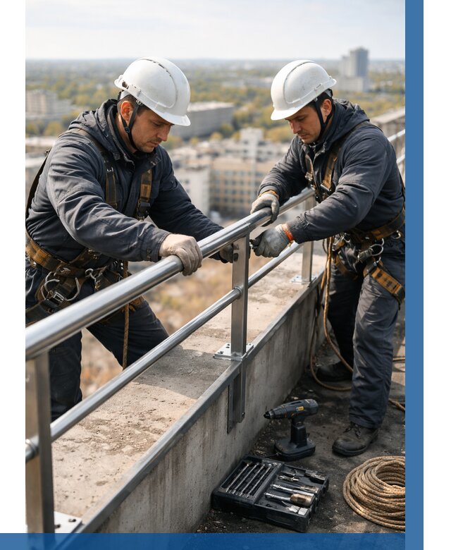 Монтаж перил на высоте в Нефтекамске от 2567 р. | ВЫСОТНИК-Нтк