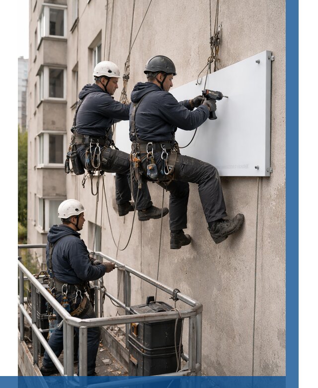 Монтаж табличек и указателей в Нефтекамске от 3594 р. | ВЫСОТНИК-Нтк