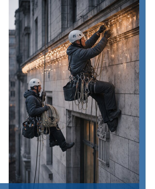 Монтаж новогодней иллюминации в Нефтекамске от 8728 р. | ВЫСОТНИК-Нтк