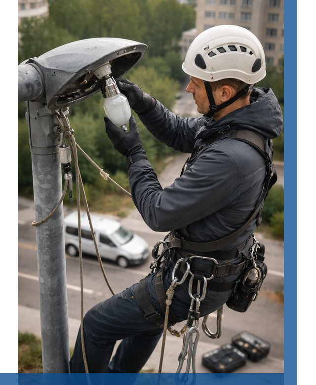 Замена ламп на высоте в Нефтекамске от 2567 р. | ВЫСОТНИК-Нтк