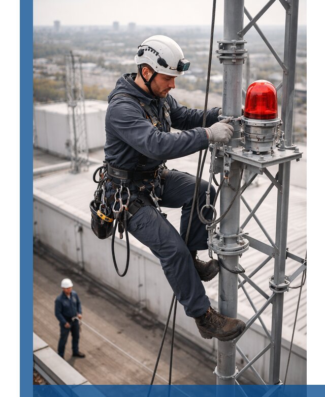 Монтаж заградительных огней и обслуживание объектов в Нефтекамске